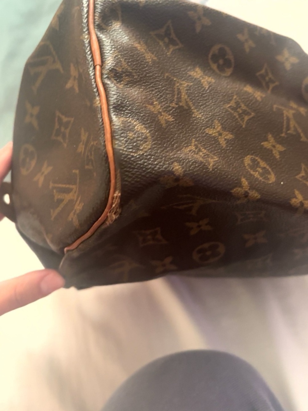 Louis Vuitton Monogram Canvas Speedy Satchel - Brown & Gold Hardware - Picture 5 of 7